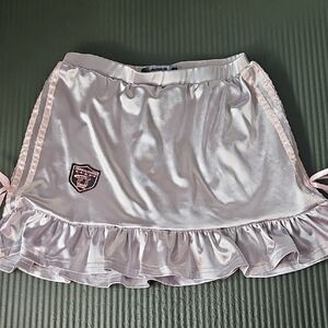Akira Silver And Pink Mini Skirt With Built In Shorts